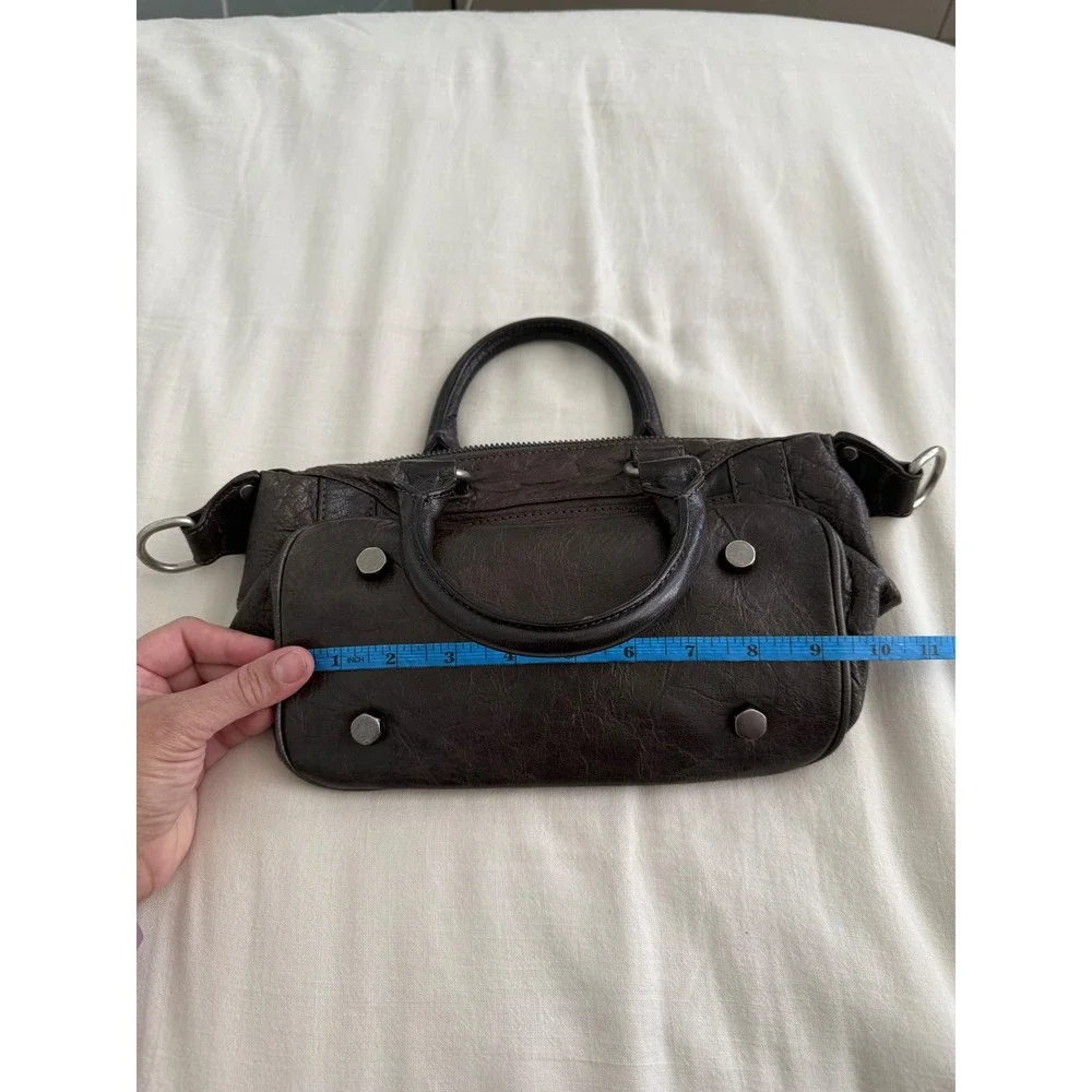 Rebecca Minkoff Brown Leather Mini Satchel Y2K Moto Indie Sleaze Handbag